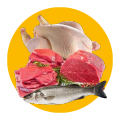 Pollo, Carne y Pescados